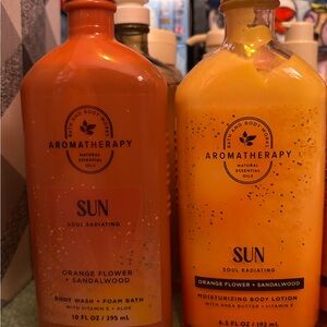 Aromatherapy Sun Body Wash and Lotion Set - Orange Flower & Sandalwood